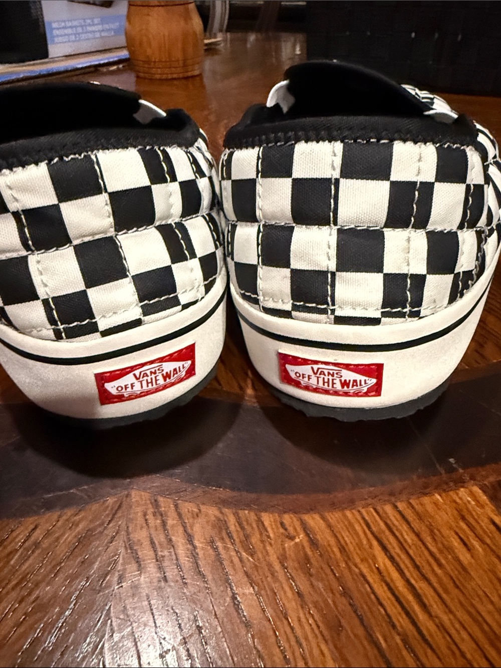 Vans Black & White Checkerboard Slippers - Picture 5 of 5